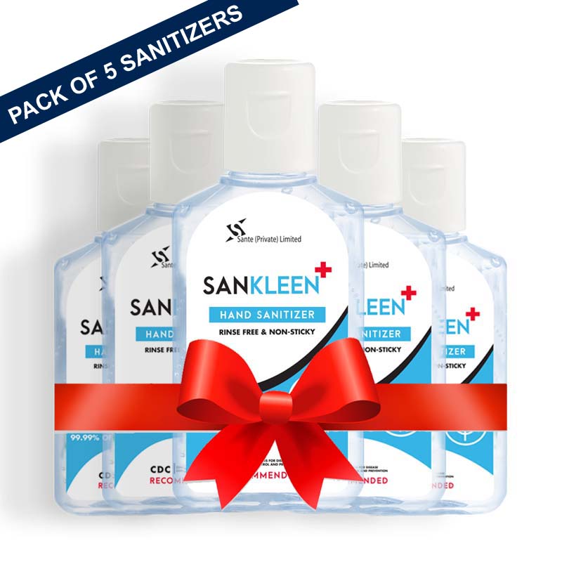 5 Sankleen Instant Clear Gel Hand Sanitizer