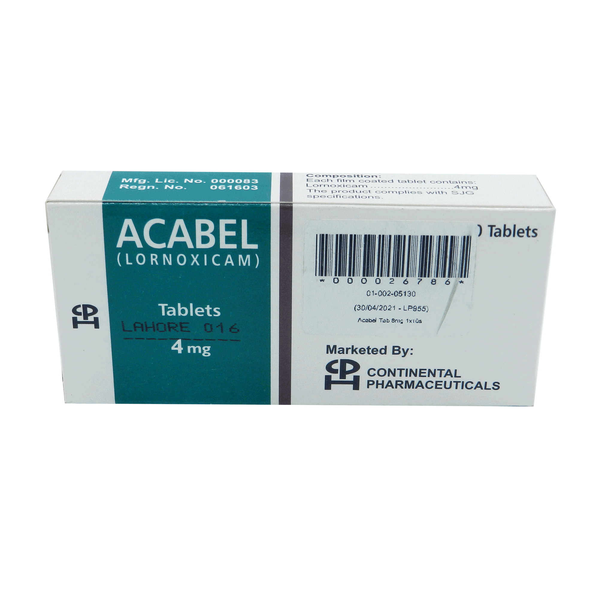 Acabel tablet 4 mg 10’s
