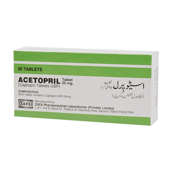 Acetopril tablet 25 mg 20’s