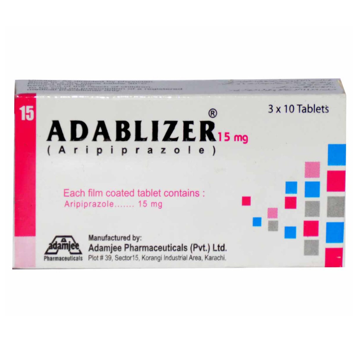 Adablizer tablet 15 mg 3×10’s
