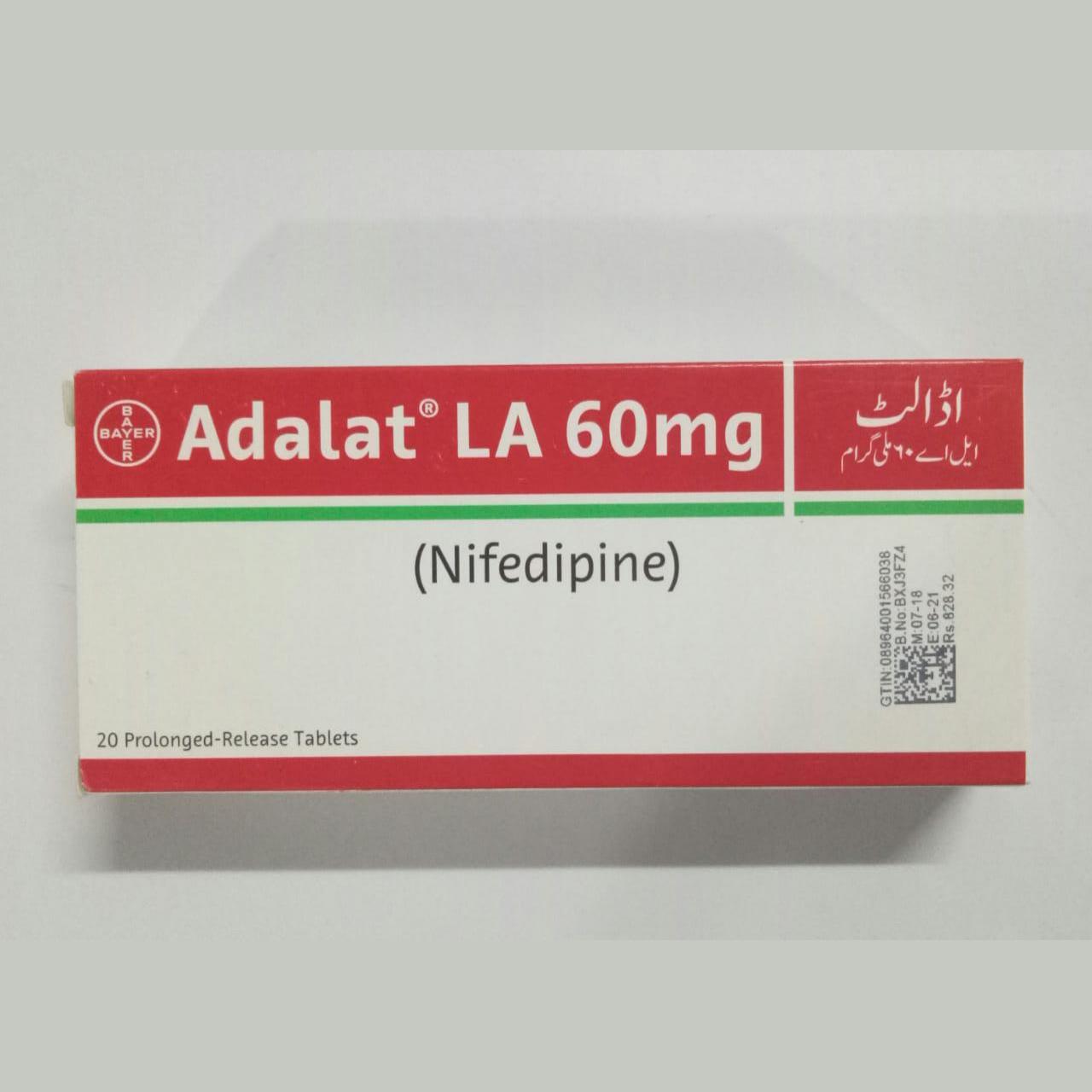 ADALAT LA 60mg Tablet 2x10s