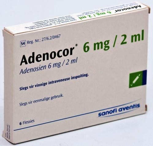 Adenocor injection 6mg 2ml (adenosine) ^
