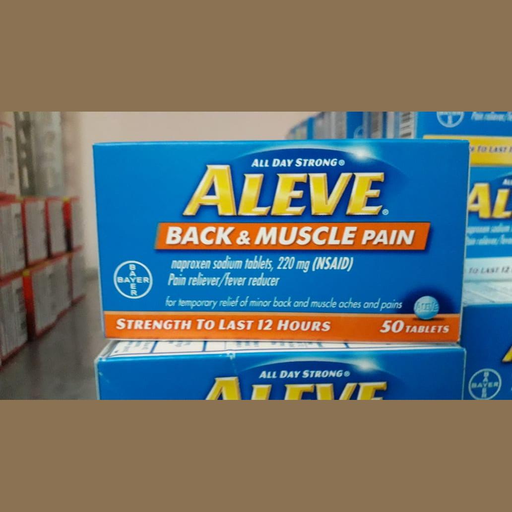Aleve Back & Muscle Pain 50 tablets Imported