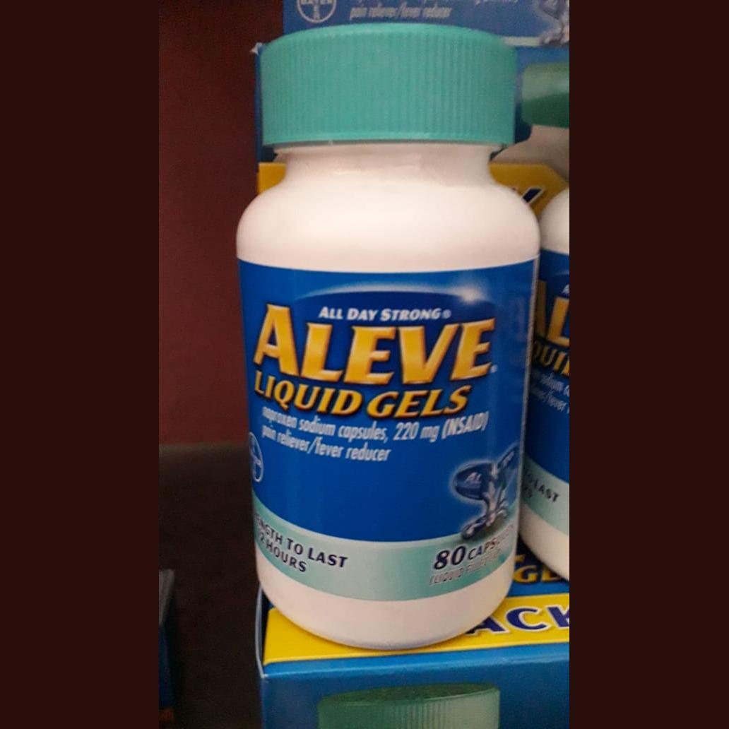 aleve liquid gels 80 capsules Imported