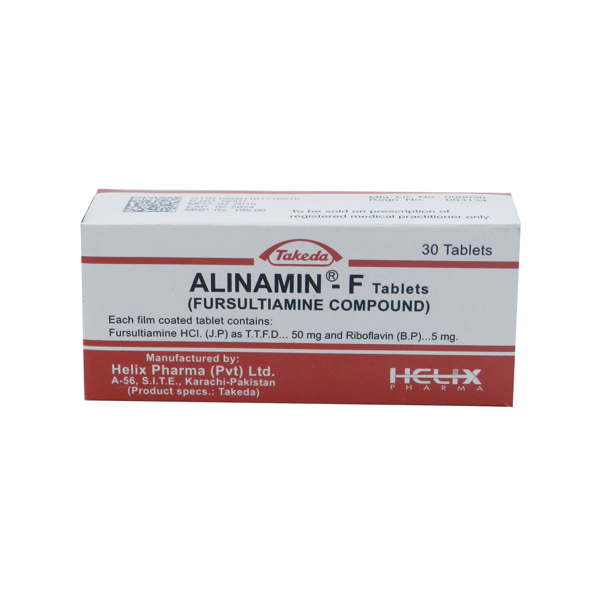 Alinamin-F Tab 5mg/100mg 3x10s