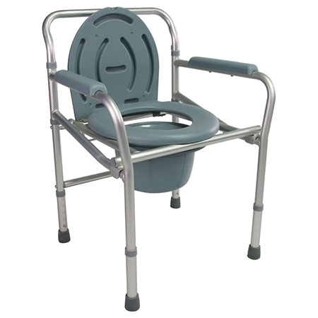 Alminium dull silver frame with Adjustable height wheel chair