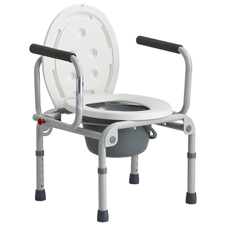 Alminium dull silver framek in white color wheelchair