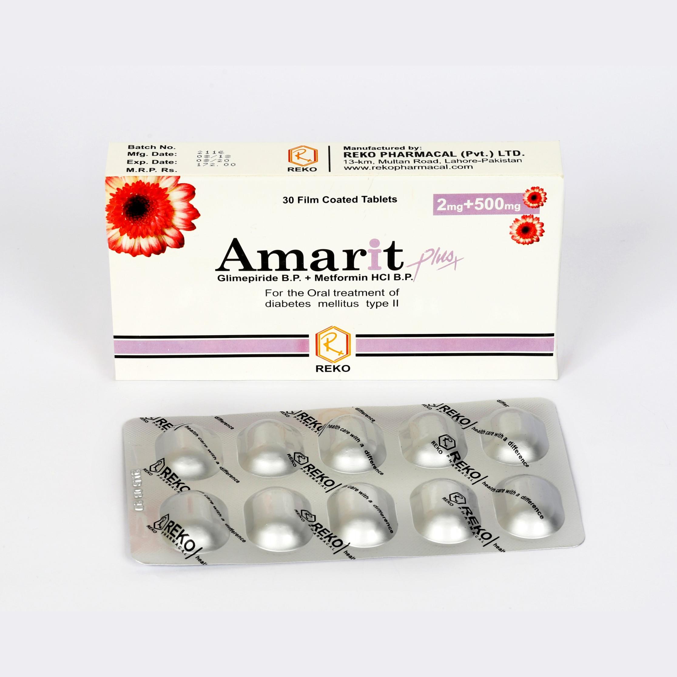 Amarit Plus tablet 2/500 mg 30’s