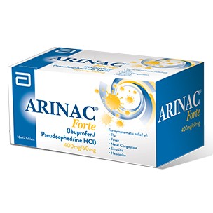 Arinac Forte tablet 400/60 mg 10×10’s