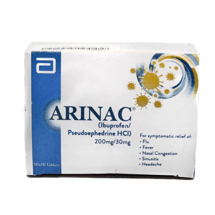 Arinac tablet 200/30 mg 10×10’s