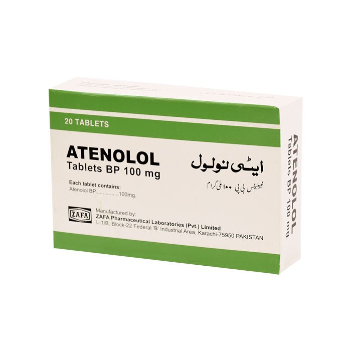 Atenolol tablet 100 mg 2×10’s