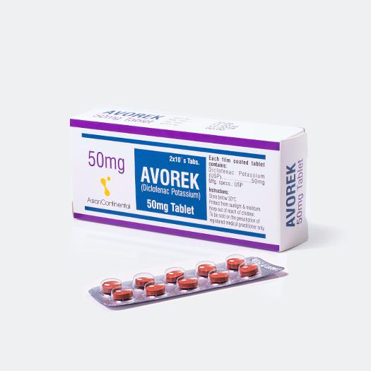 Avorek tablet FC 50 mg 20’s