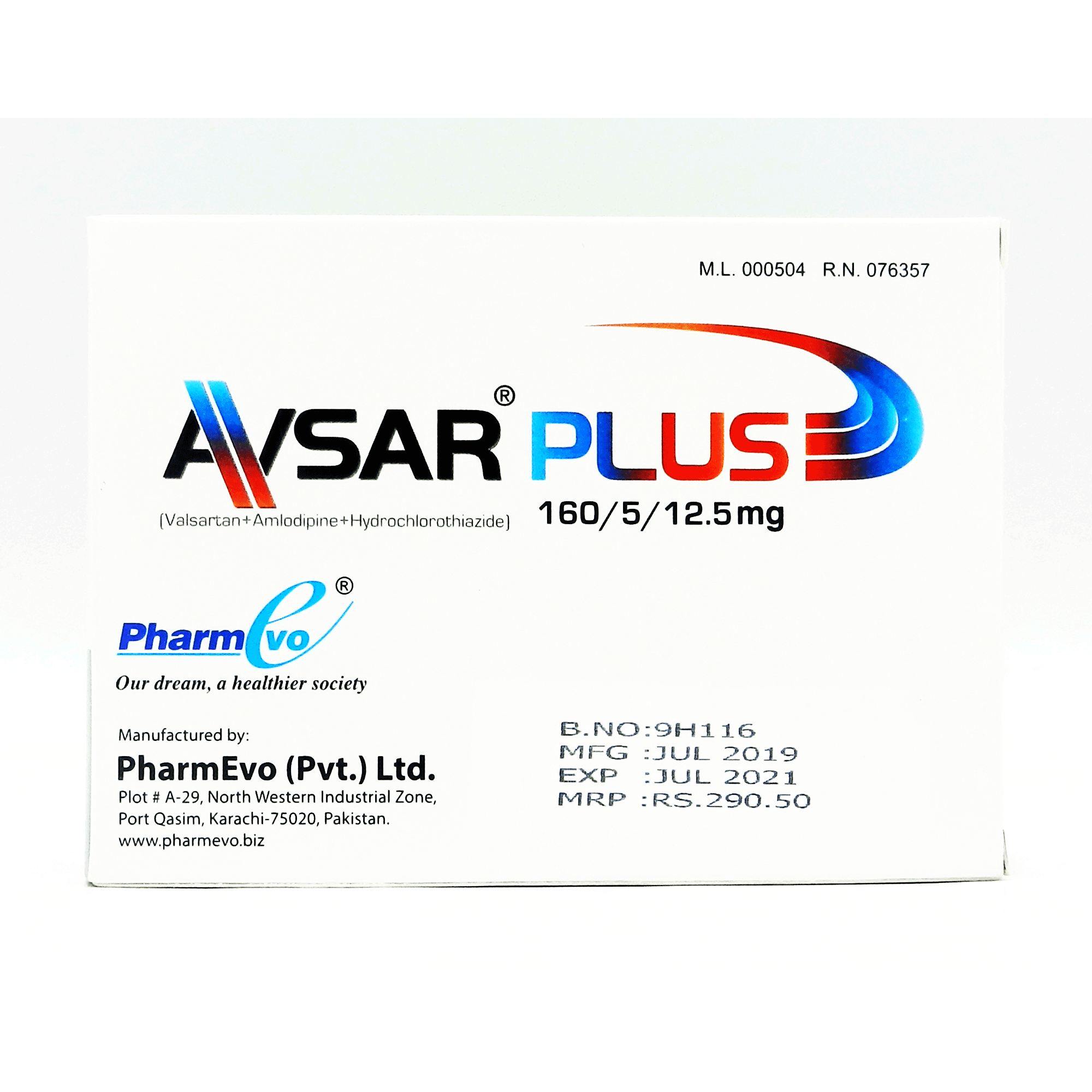 Avsar Plus tablet 5/160/12.5 mg 28’s