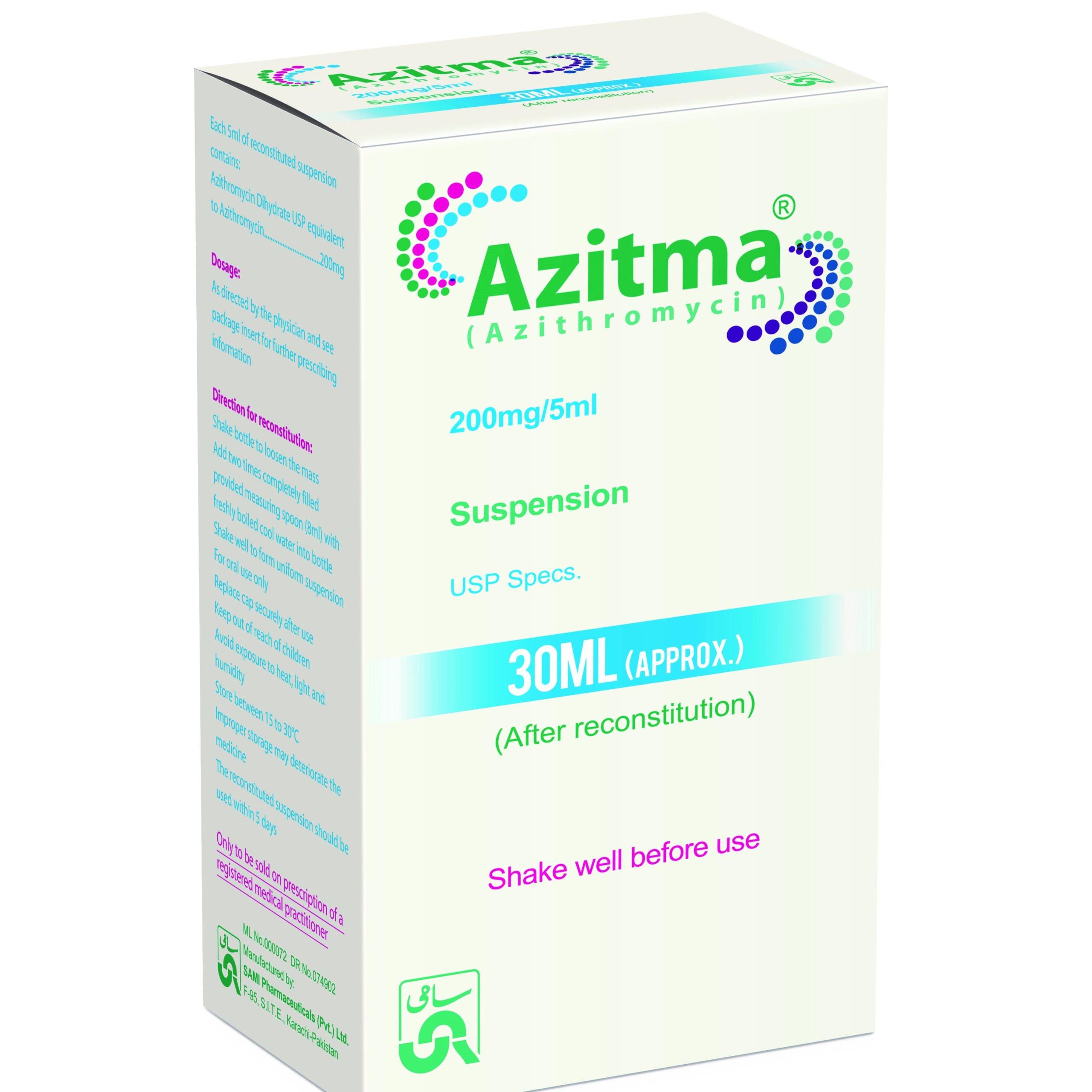 Azitma suspension Dry 200 mg 15 mL