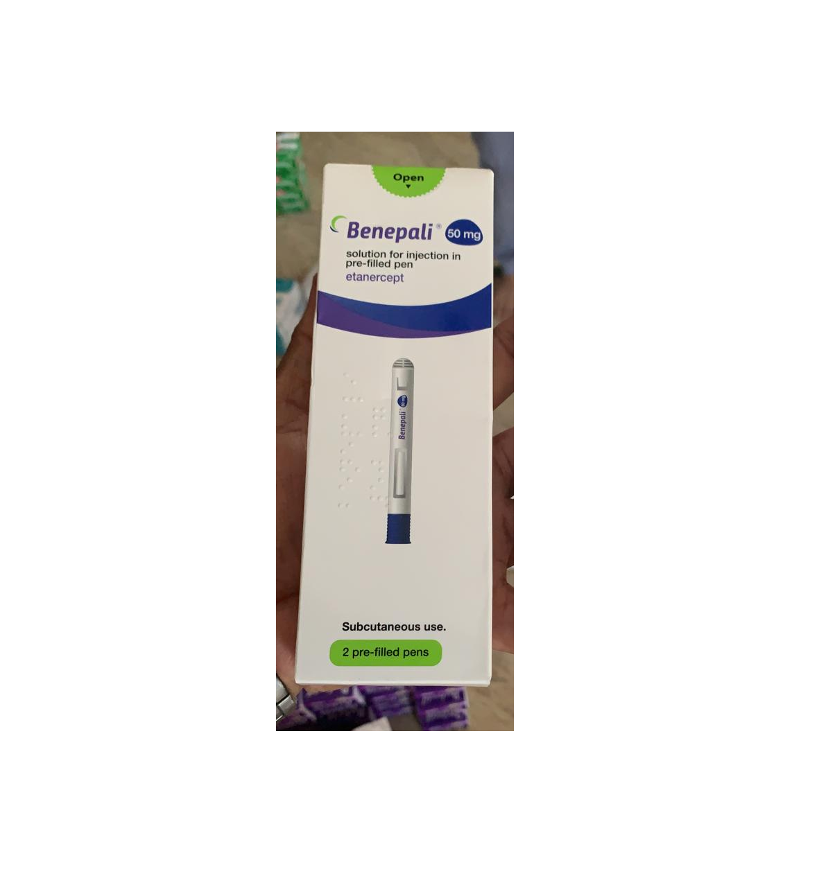 Benepali 50mg pack of 2 Prefilled pen (Etanercept) ^
