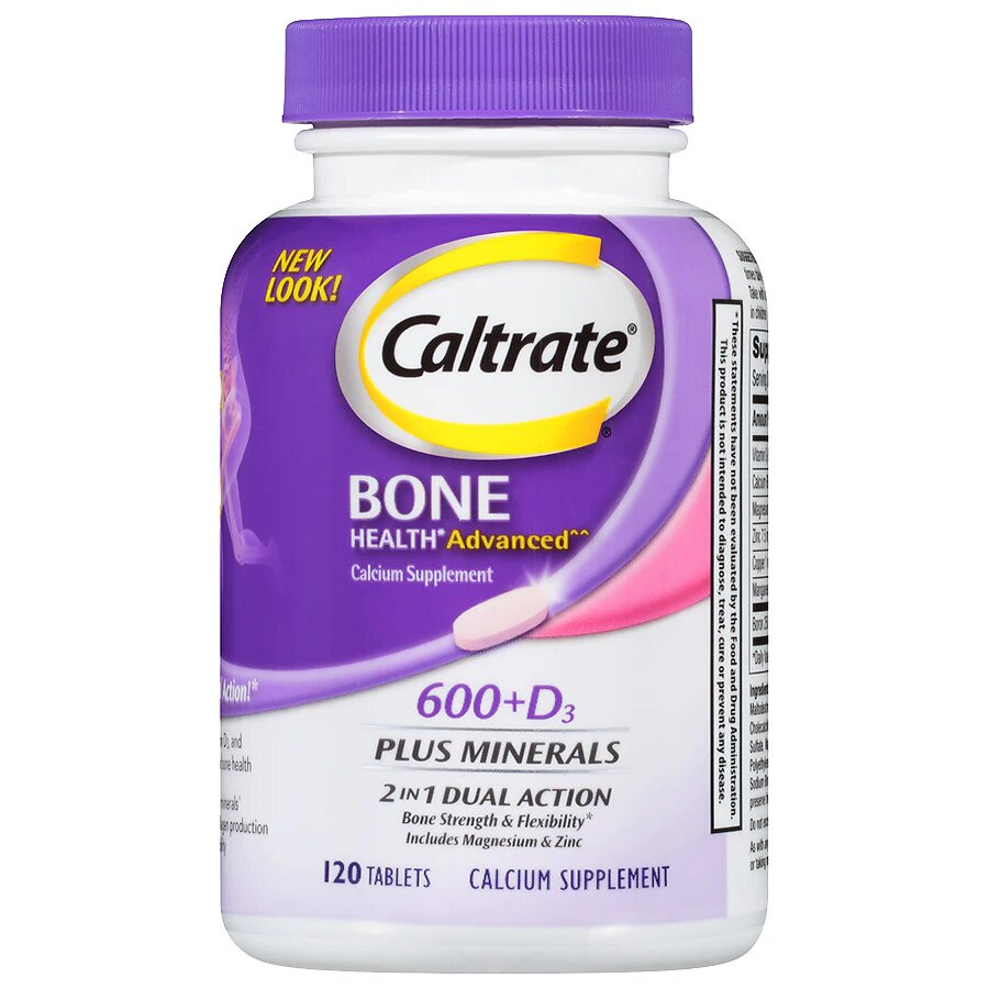 Caltrate600+D Plus Minerals Calcium Supplement Tablets 120 tablets