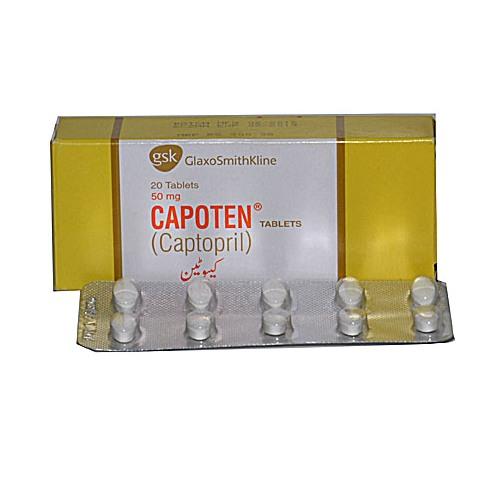 Capoten tablet 50 mg 20’s