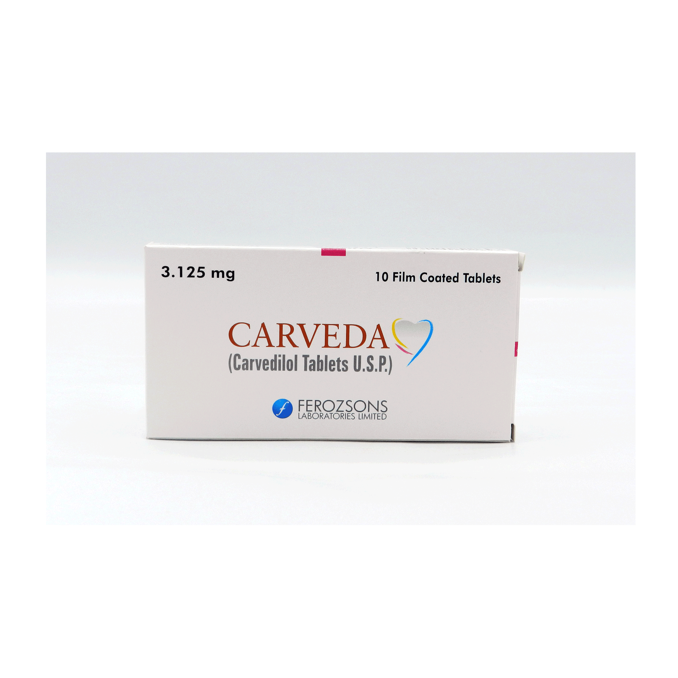 Carveda tablet 3.125 mg 10’s