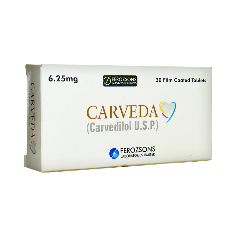Carveda Tablet 6.25 mg 3×10’s