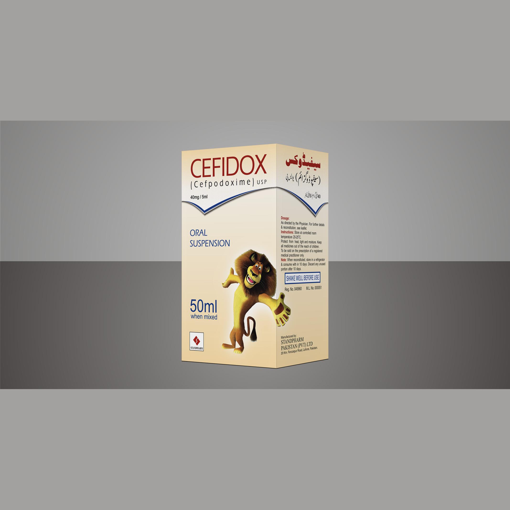Cefidox suspension 40 mg 50 mL
