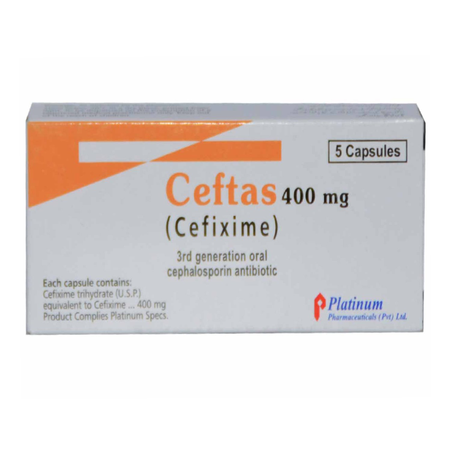 Ceftas capsule 400 mg 5’s