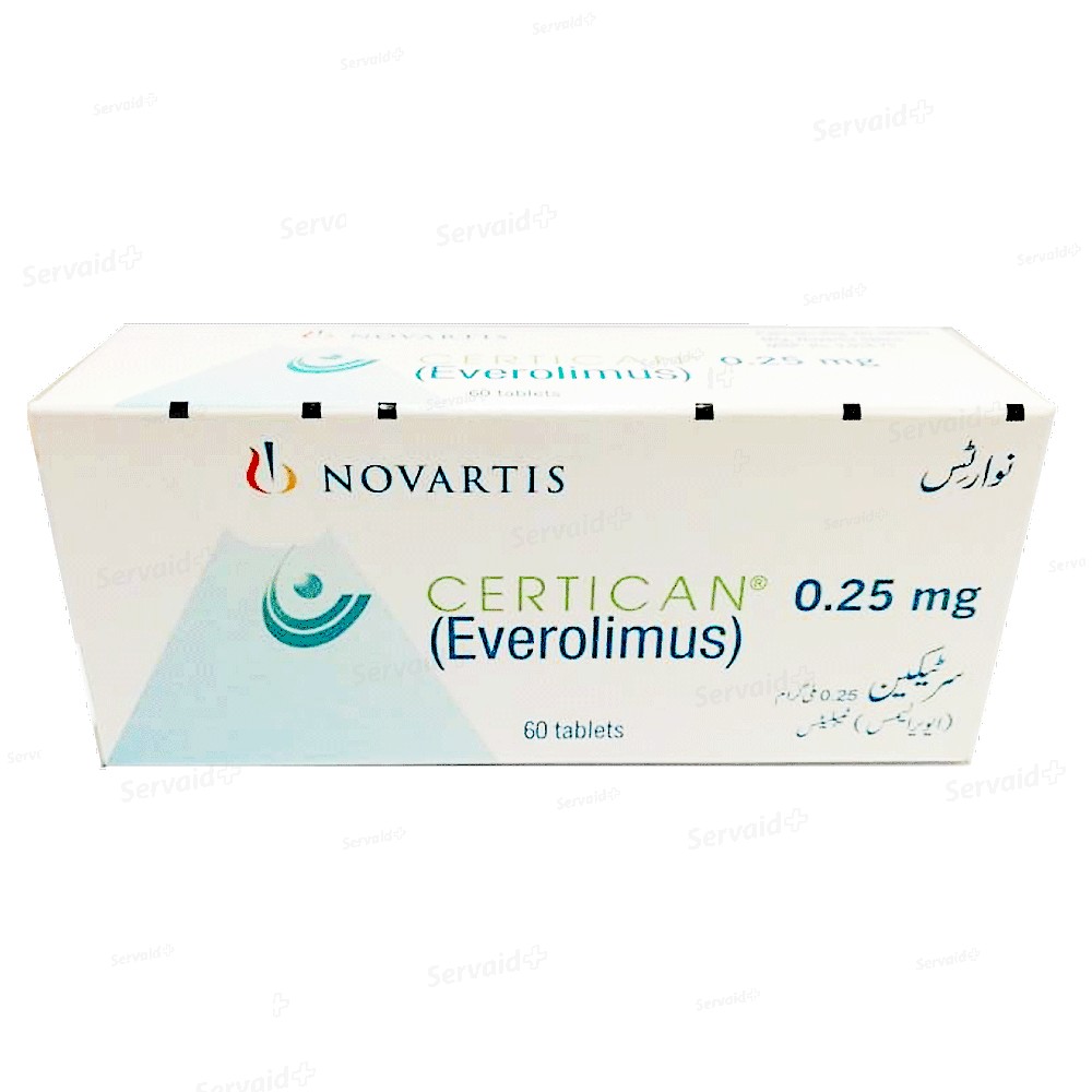 Certican tablet 0.25 mg 60’s