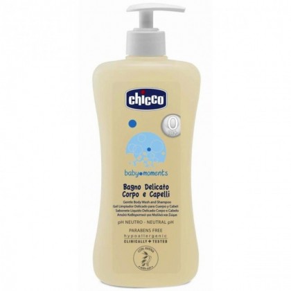 Chicco Baby Moments Gentle Body Wash and Shampoo (500ml)