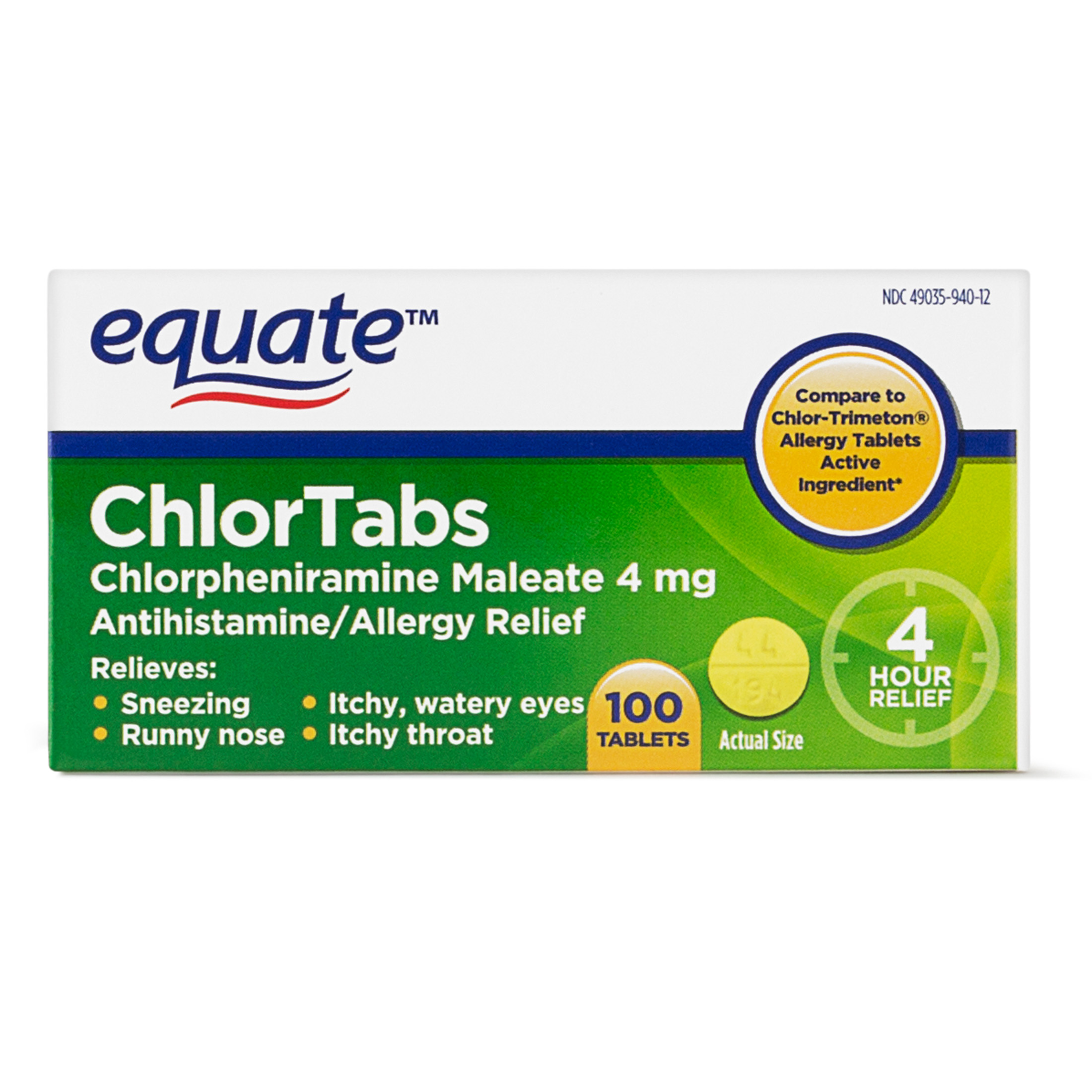 CHLORTAB 4mg Tablet 20x20s