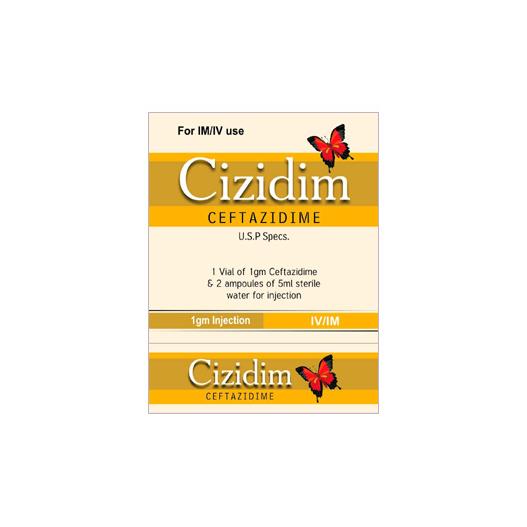 Cizidim Injection 1 gm 1 Vial