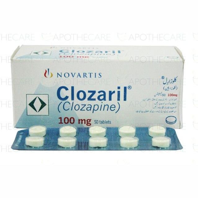 Clozaril tablet 100 mg 5×10’s
