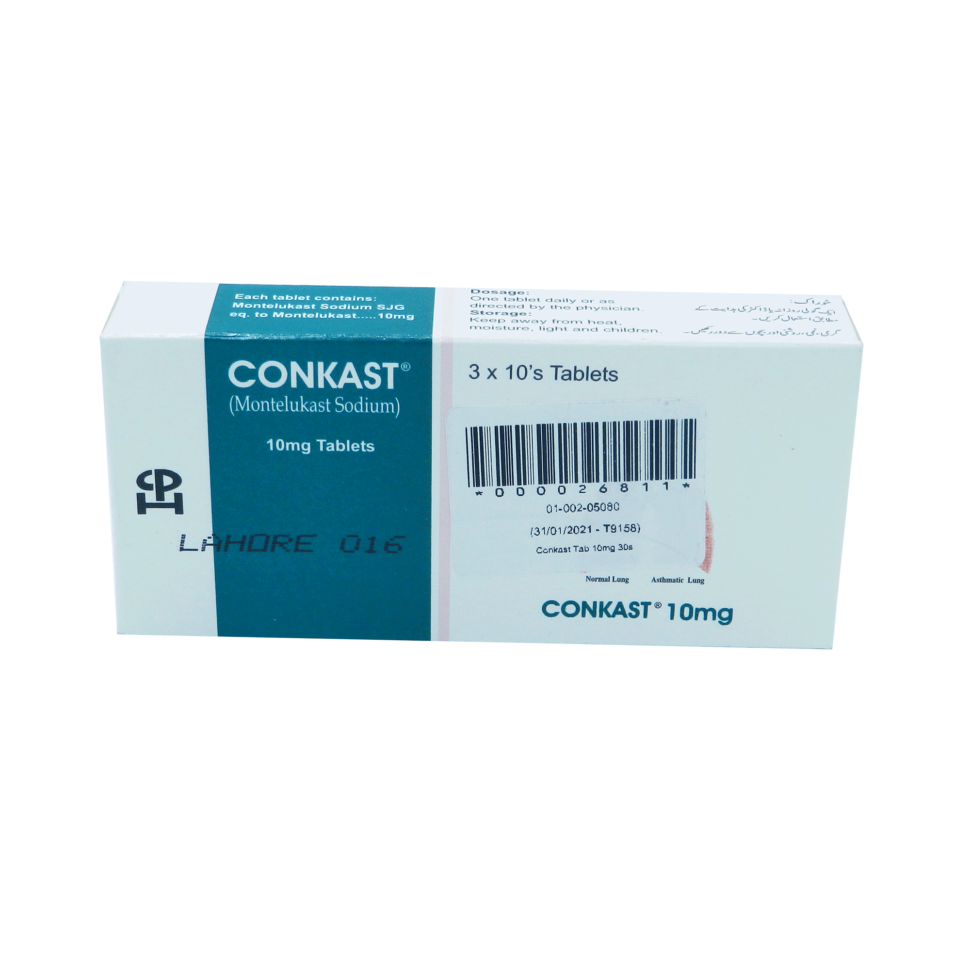 Conkast tablet 10 mg 30’s