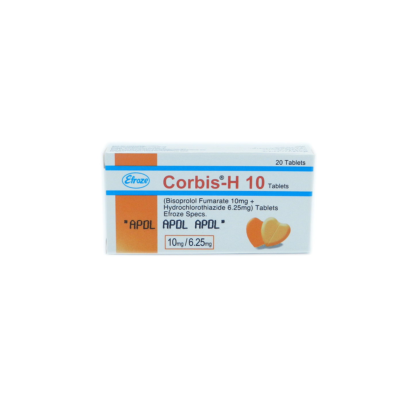 Corbis H tablet 10/6.25 mg 20’s