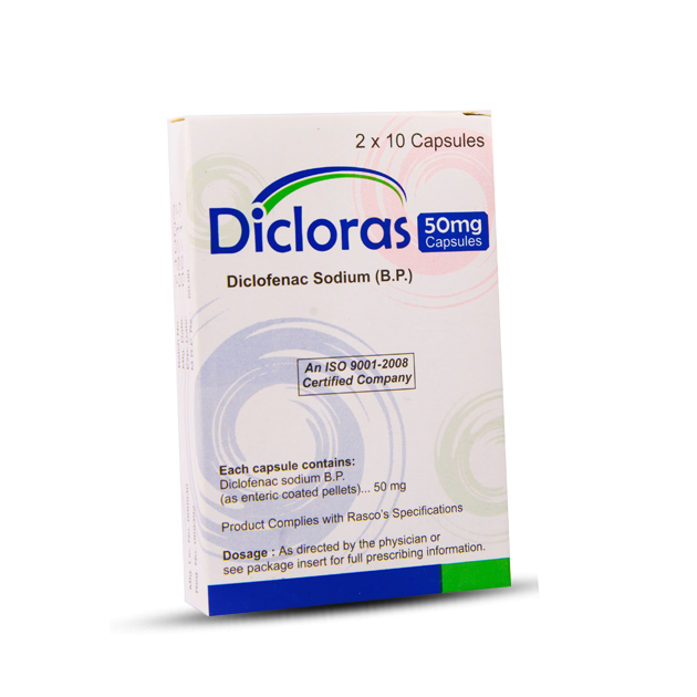 DICLORAS 50mg Capsule 3x10s