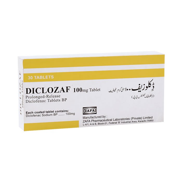 Diclozaf tablet SR 100 mg 3×10’s
