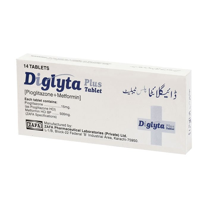 Diglyta Plus tablet 15/500 mg 14’s