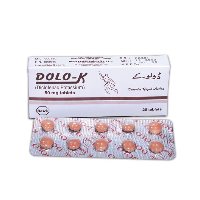 Dolo-K tablet 50 mg 2×10’s