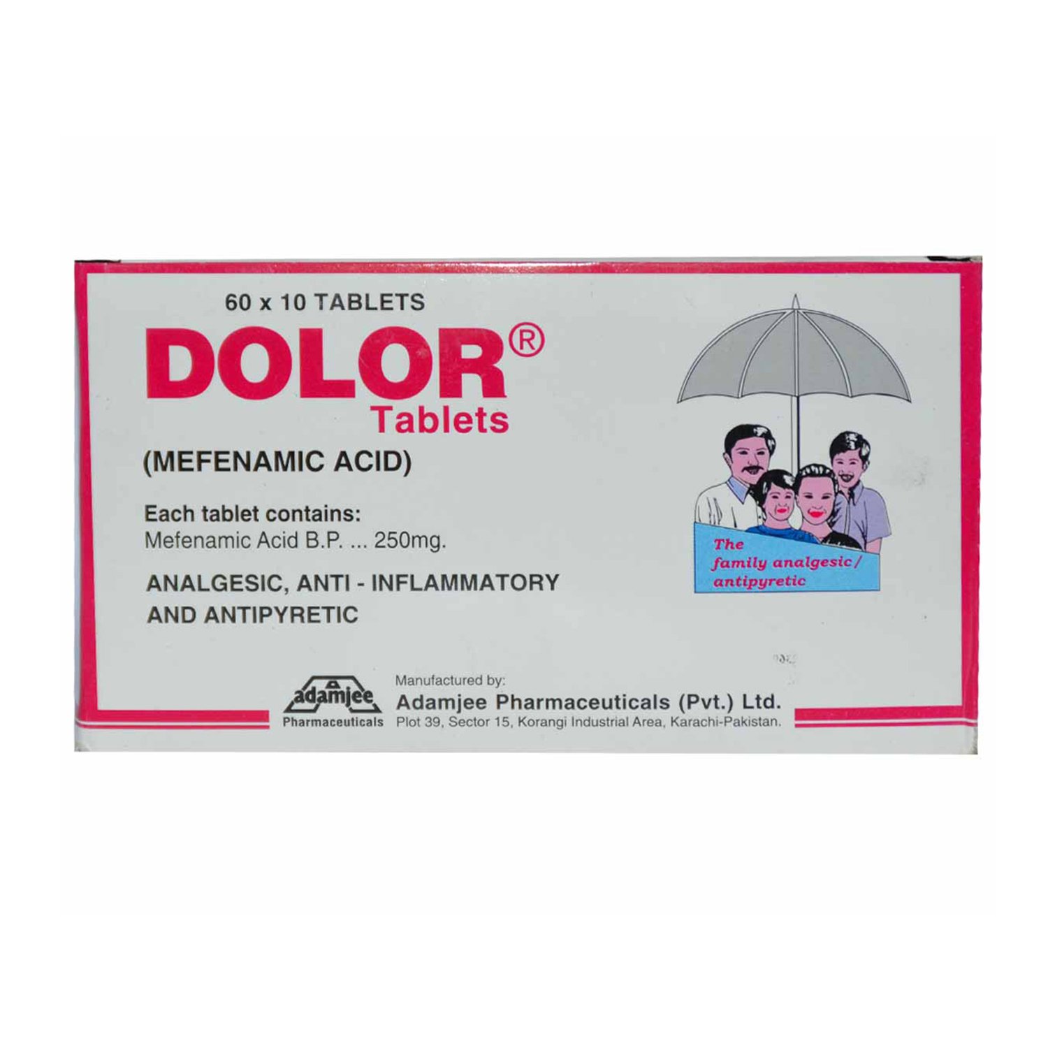 Dolor tablet 250 mg 600’s