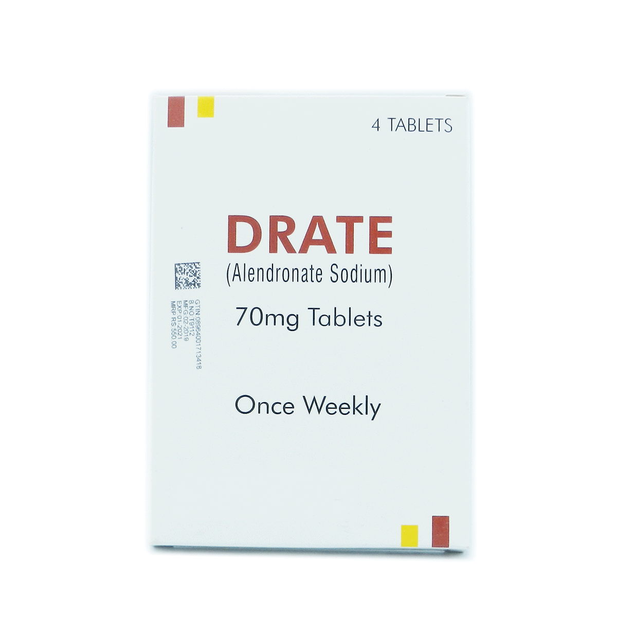 Drate tablet 70 mg 4’s