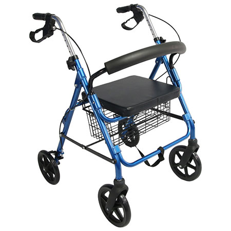 Drive Aluminium Foldable Rollators with handbreakes in blue color