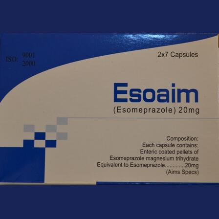 Esoaim capsule 20 mg 2×7’s