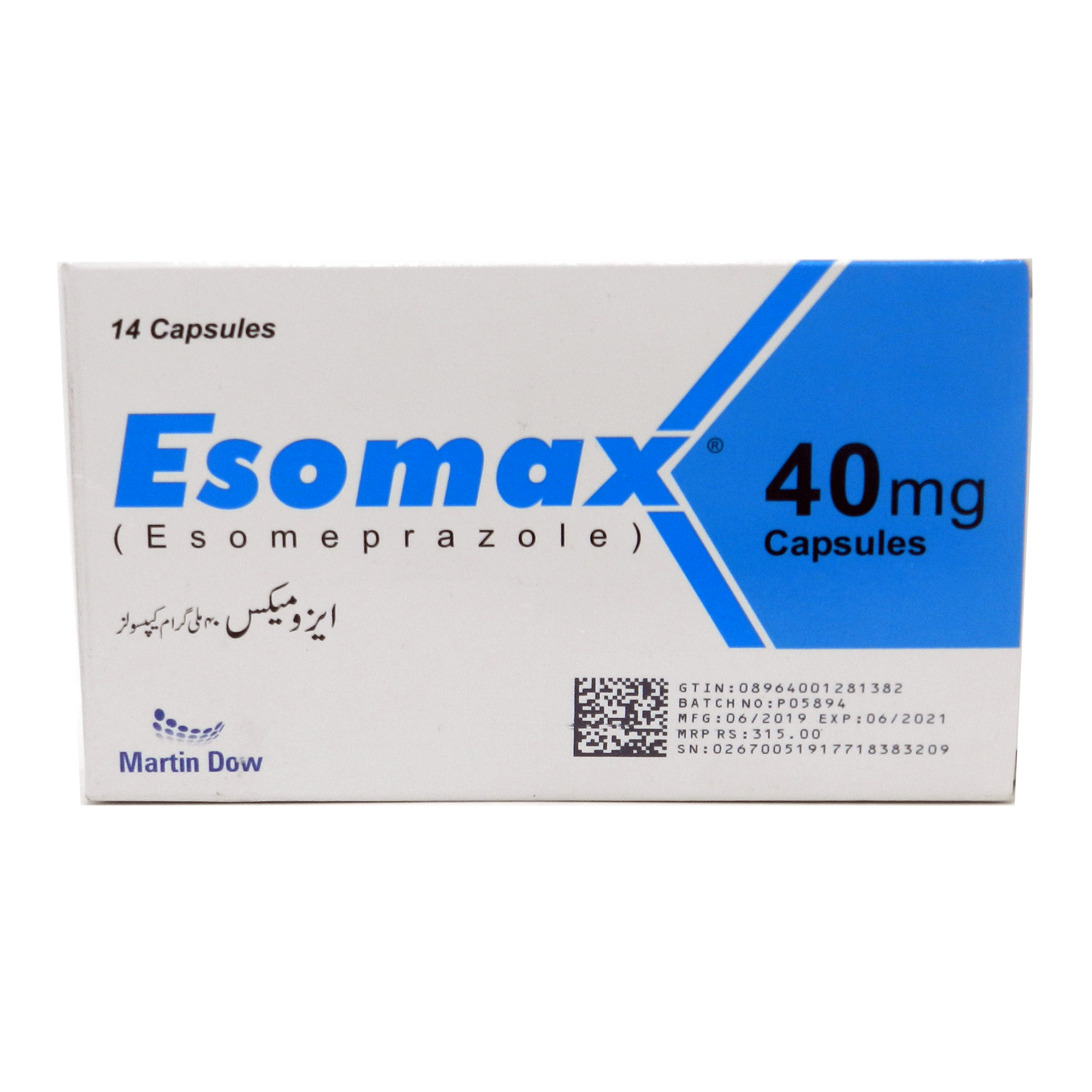 Esomax capsule 40 mg 14’s