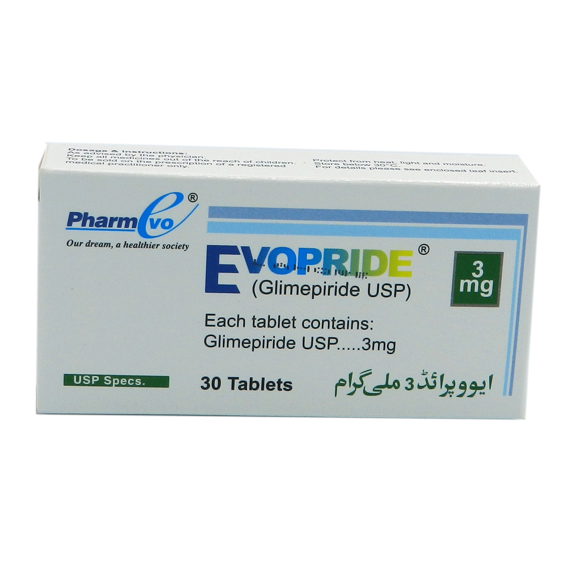 Evopride tablet 3 mg 30’s