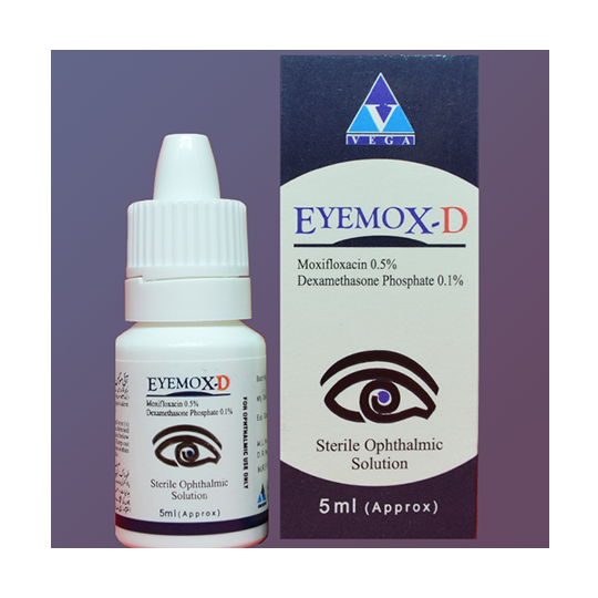 Eyemox-D Eye Drops 0.1/0.5 % 5 mL