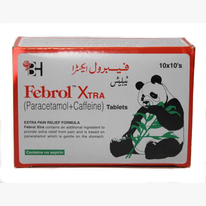 Febrol Xtra Tab 500mg/65mg 100s