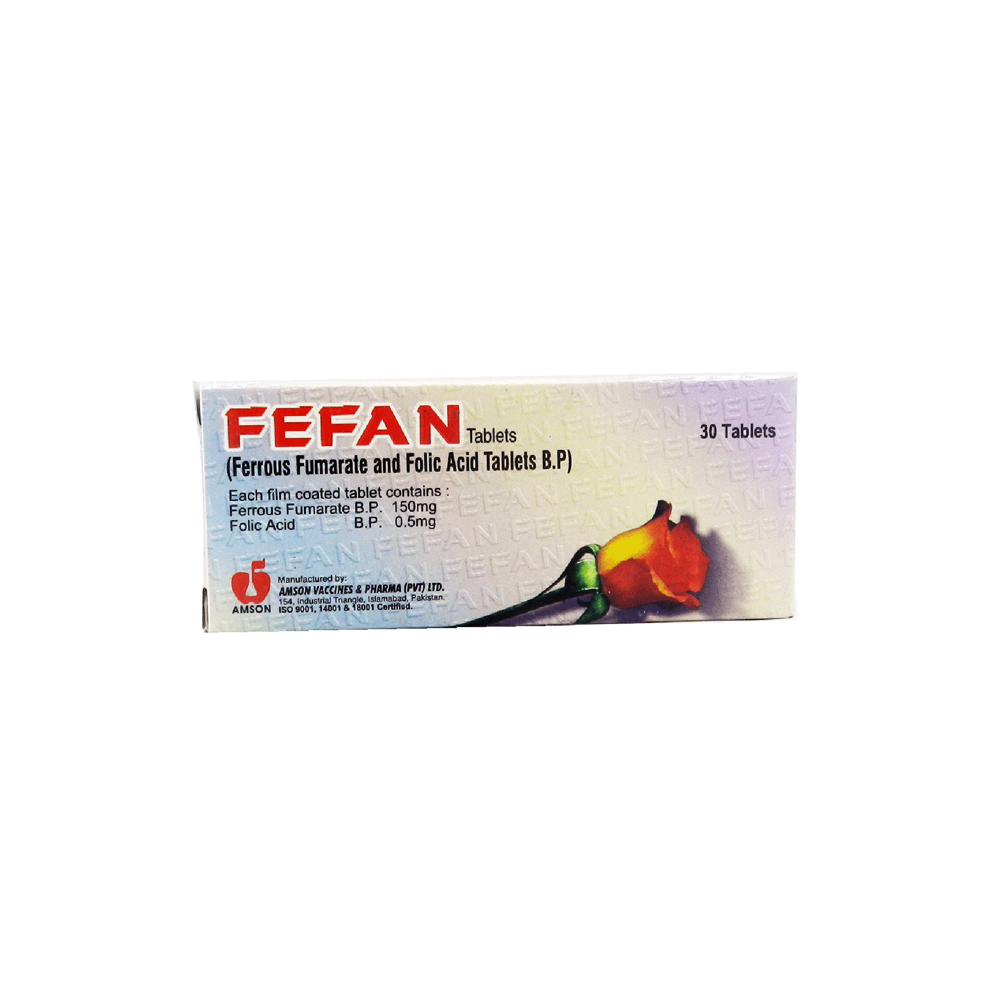 Fefan Tab 150mg/0.5mg 3x10s