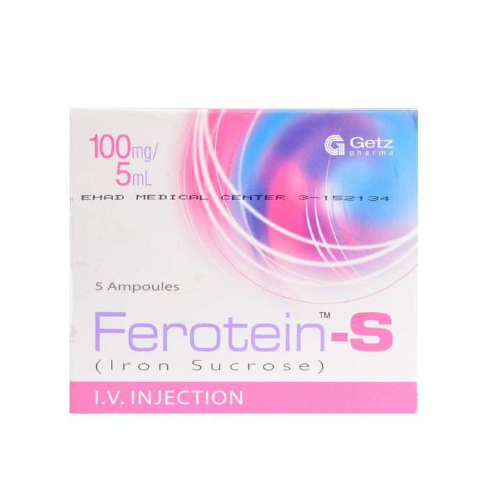 Ferotein-S Injection 100 mg 5 Ampx5 mL