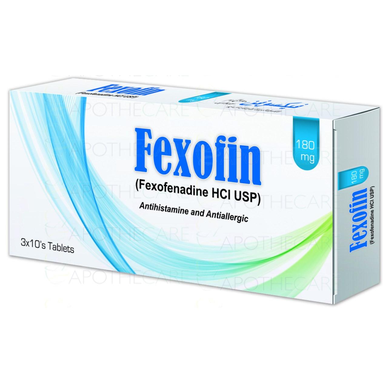 Fexofin tablet 180 mg 30’s