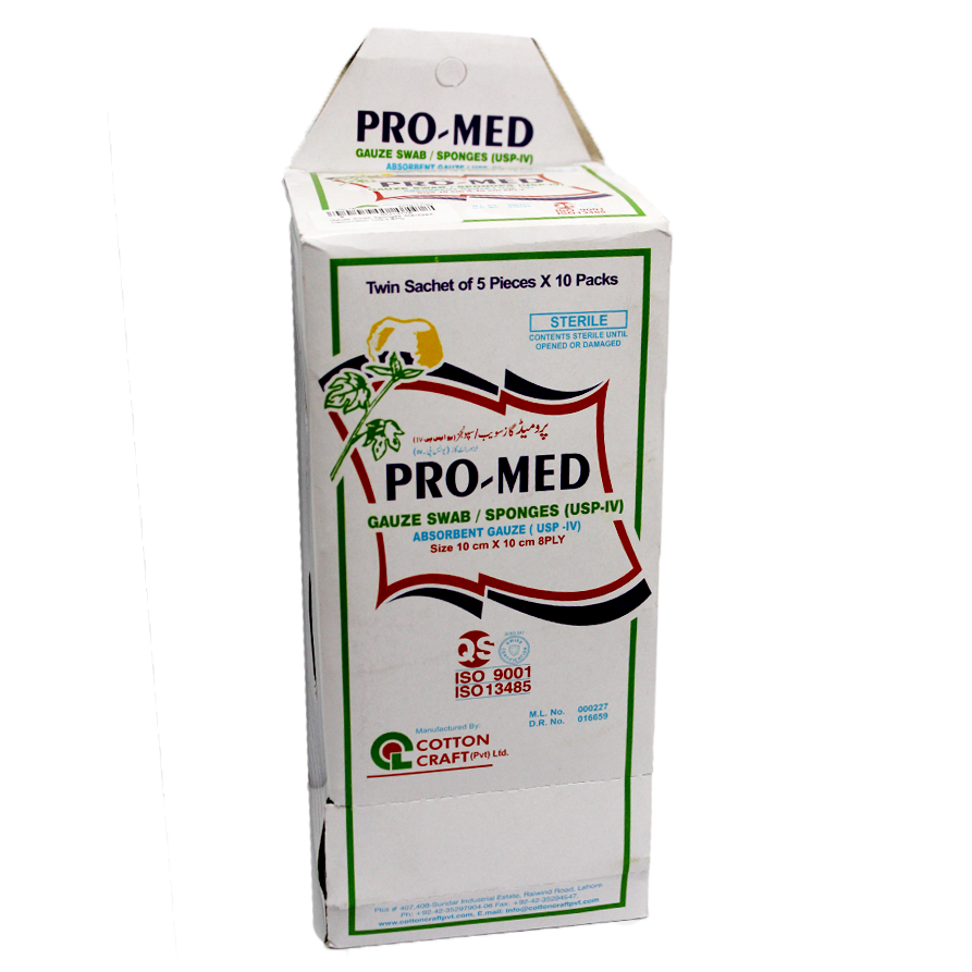 Gauze Swab Sponges Sterilized 10cmx10cm 100s 8Ply