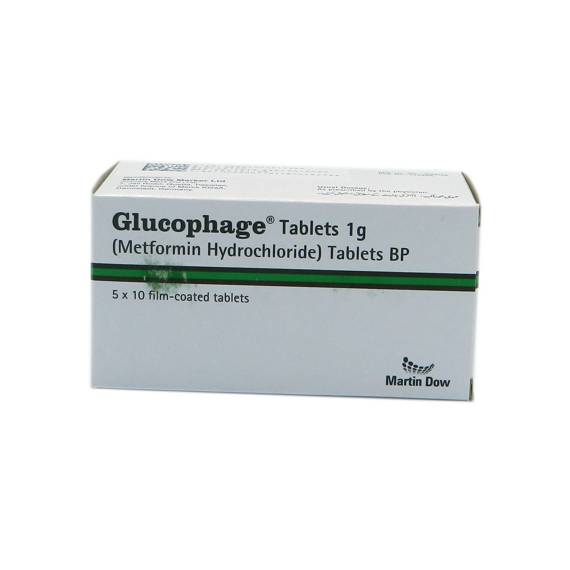 Glucophage tablet 1 gm 5×10’s