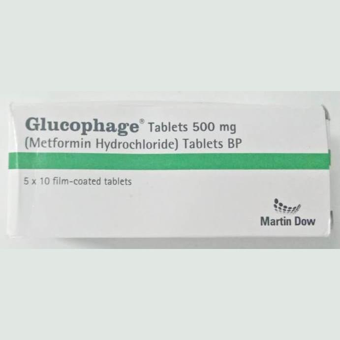 Glucophage tablet 500 mg 5×10’s
